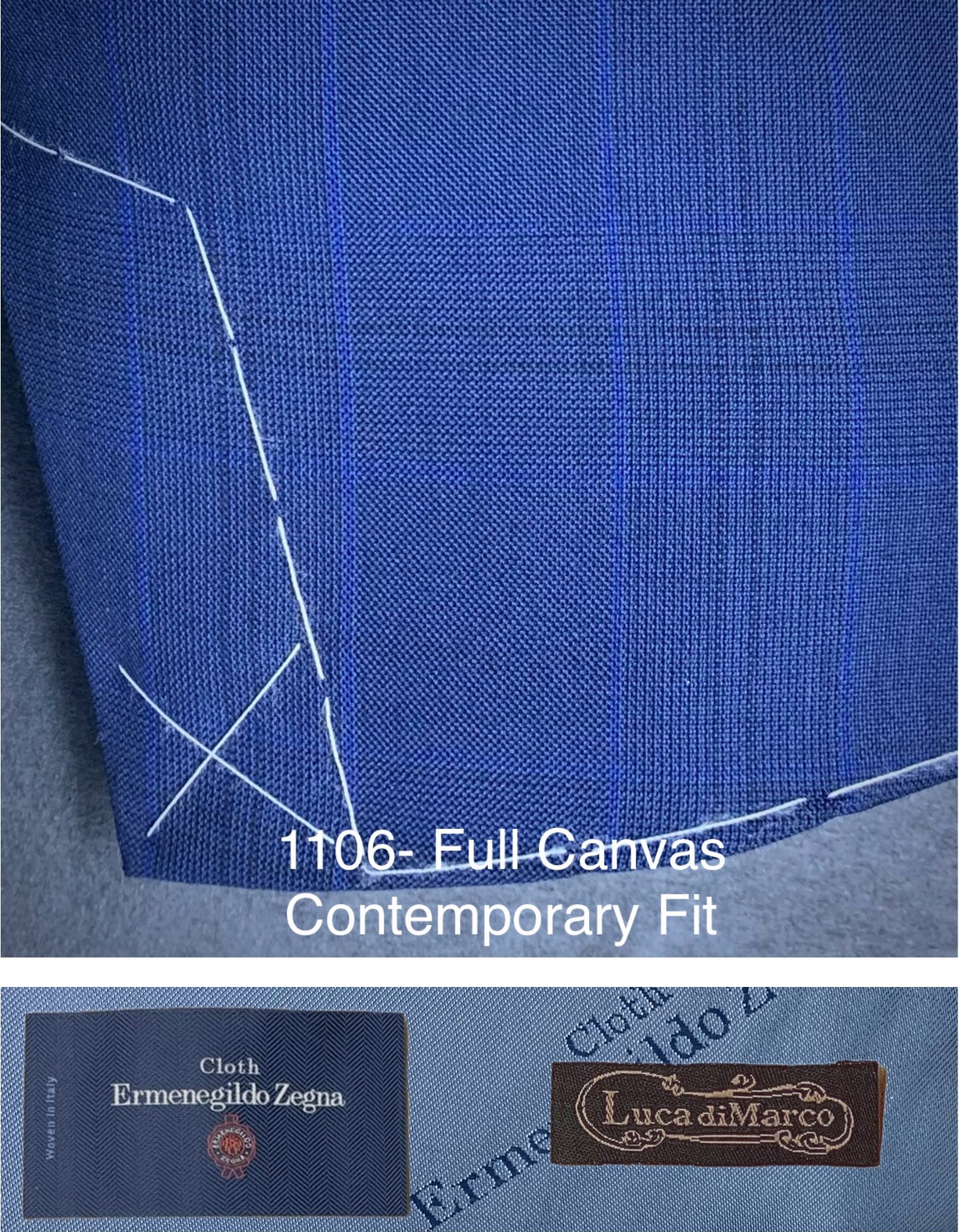 Luca diMarco | Cloth by Ermenegildo Zegna | 180's Wool | Contemporary Fit | 1106