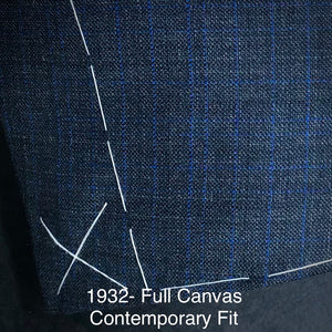 Charcoal W/ Blue Pattern | Luca DiMarco | All Wool | 1932