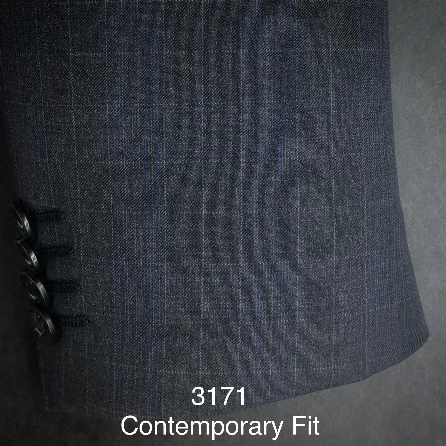 Charcoal Plaid w/ Blue | Byron | All Wool | 3171