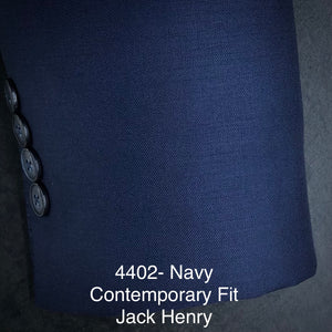 Navy Solid | Contemporary Fit | Jack Henry | All Wool | 4402