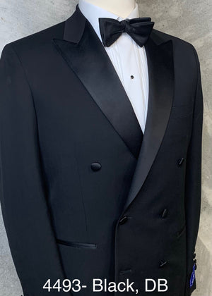 Black Tuxedo | Jack Henry Collection | Double Breasted | 6 on 2 Buttons |  Contemporary Fit | All Wool | 4493DB