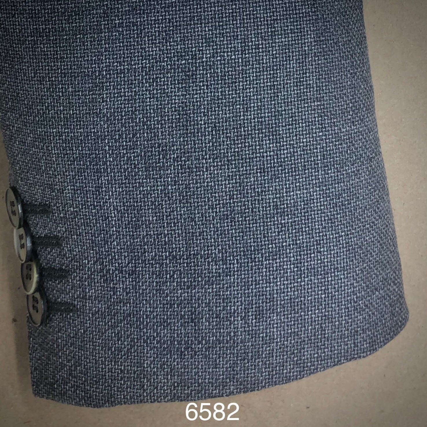 Mid Grey Basket Weave | All Wool | 6582