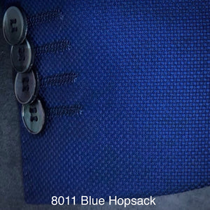 Blue Hopsack | Contemporary | All Wool | 8011