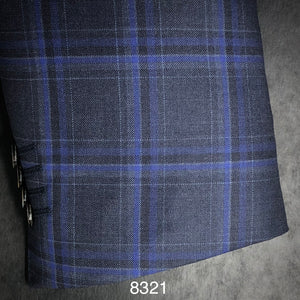 Charcoal w/ Indigo | Contemporary | All Wool | 8321