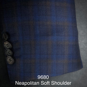 Olive and Blue Plaid | Soft Jacket Kensington | All Wool | 9680