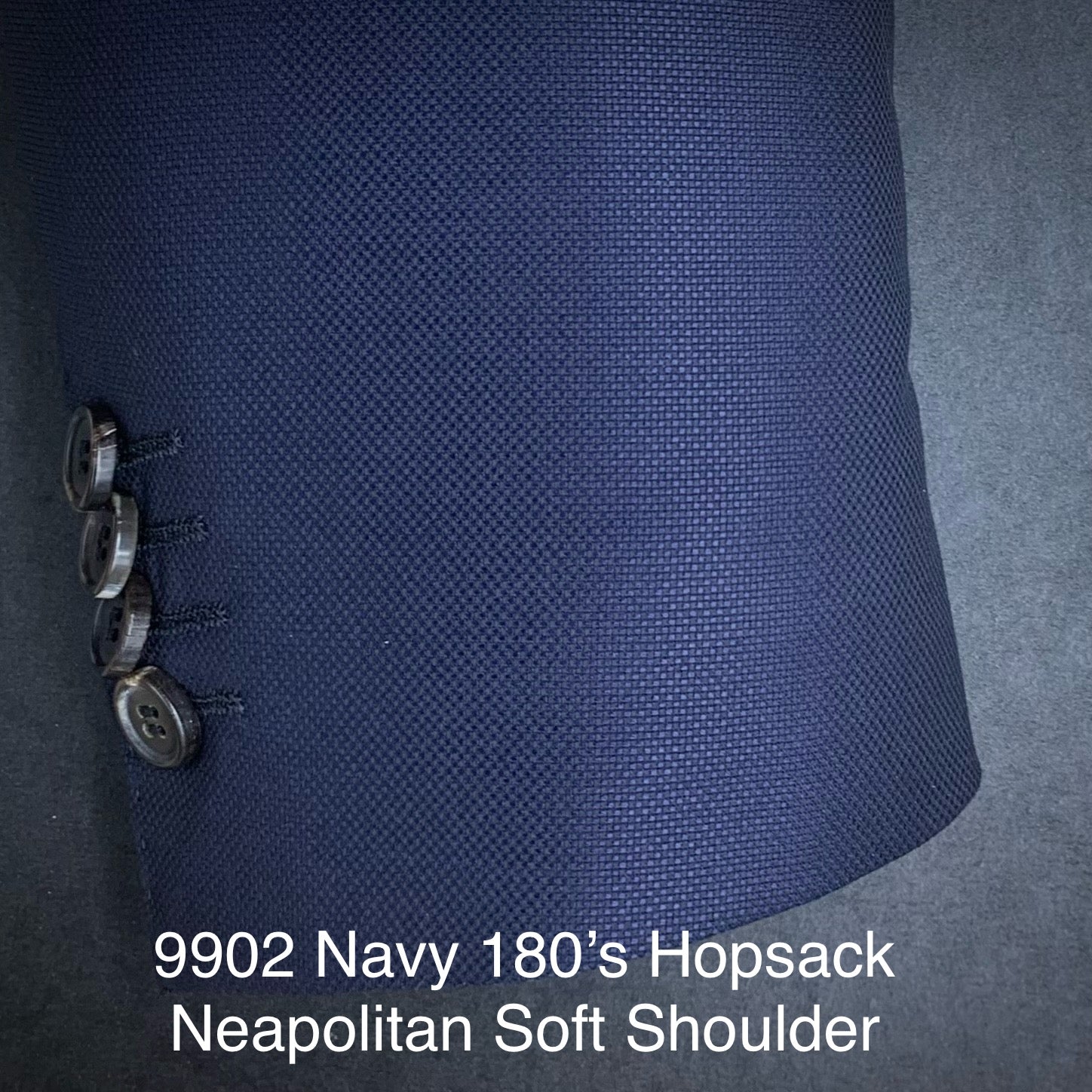 Navy Hopsack | 180's Wool | Kensington | 9902