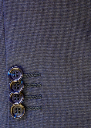 Mid Blue Solid | Byron Collection | All Wool | 3872