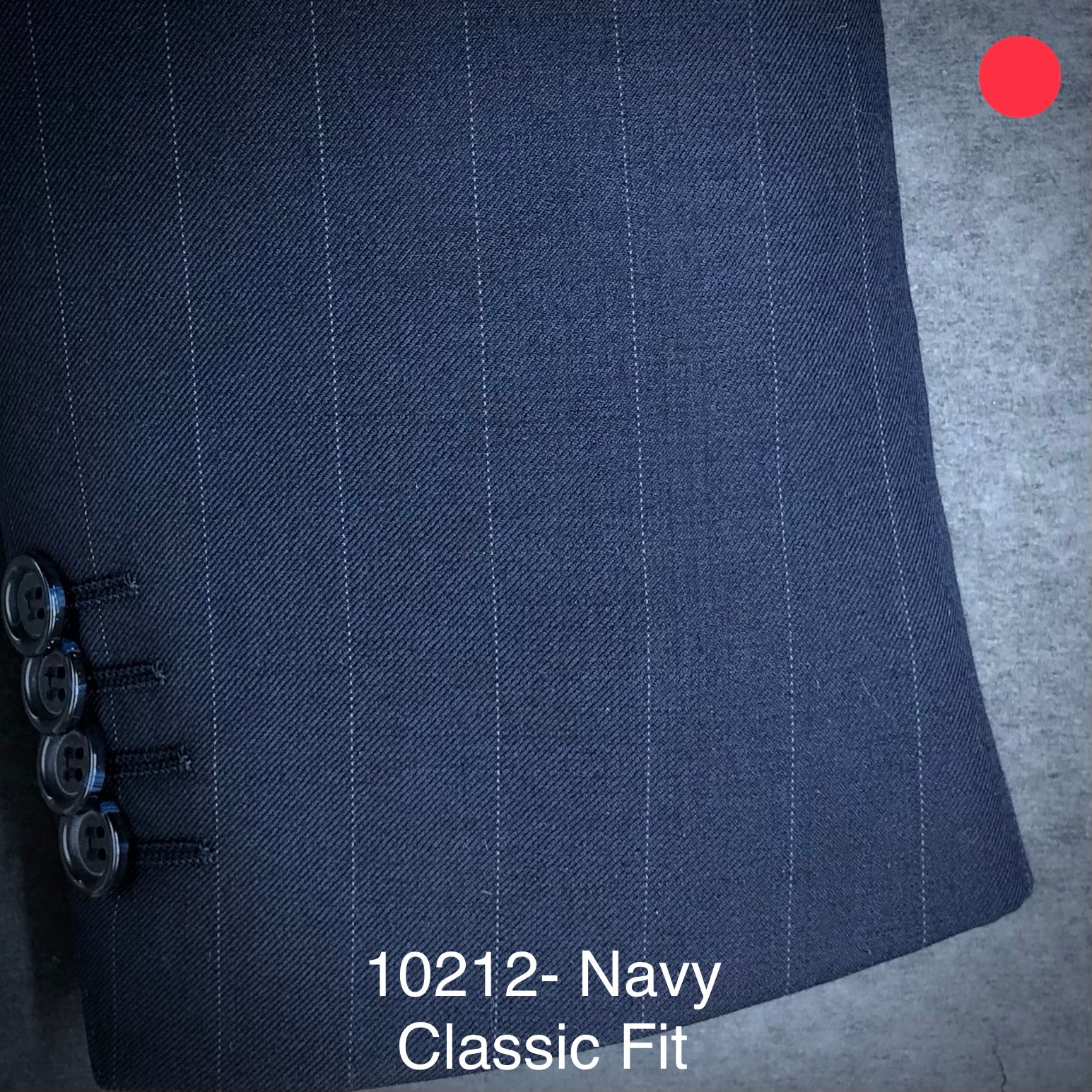 Navy Pinstripe  | Classic Fit | All Wool | 10212d