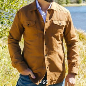 Tan | Snap Button | Over Shirt | Micro Suede