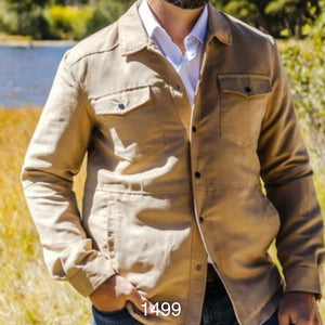 Buff | Snap Button | Over Shirt | Micro Suede