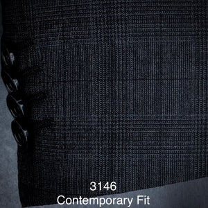 Charcoal Glen Plaid | Byron Collection | All Wool | 3146