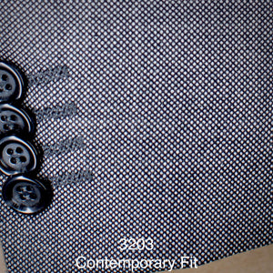 Black and White Birdseye | Byron Collection | All Wool | 3203