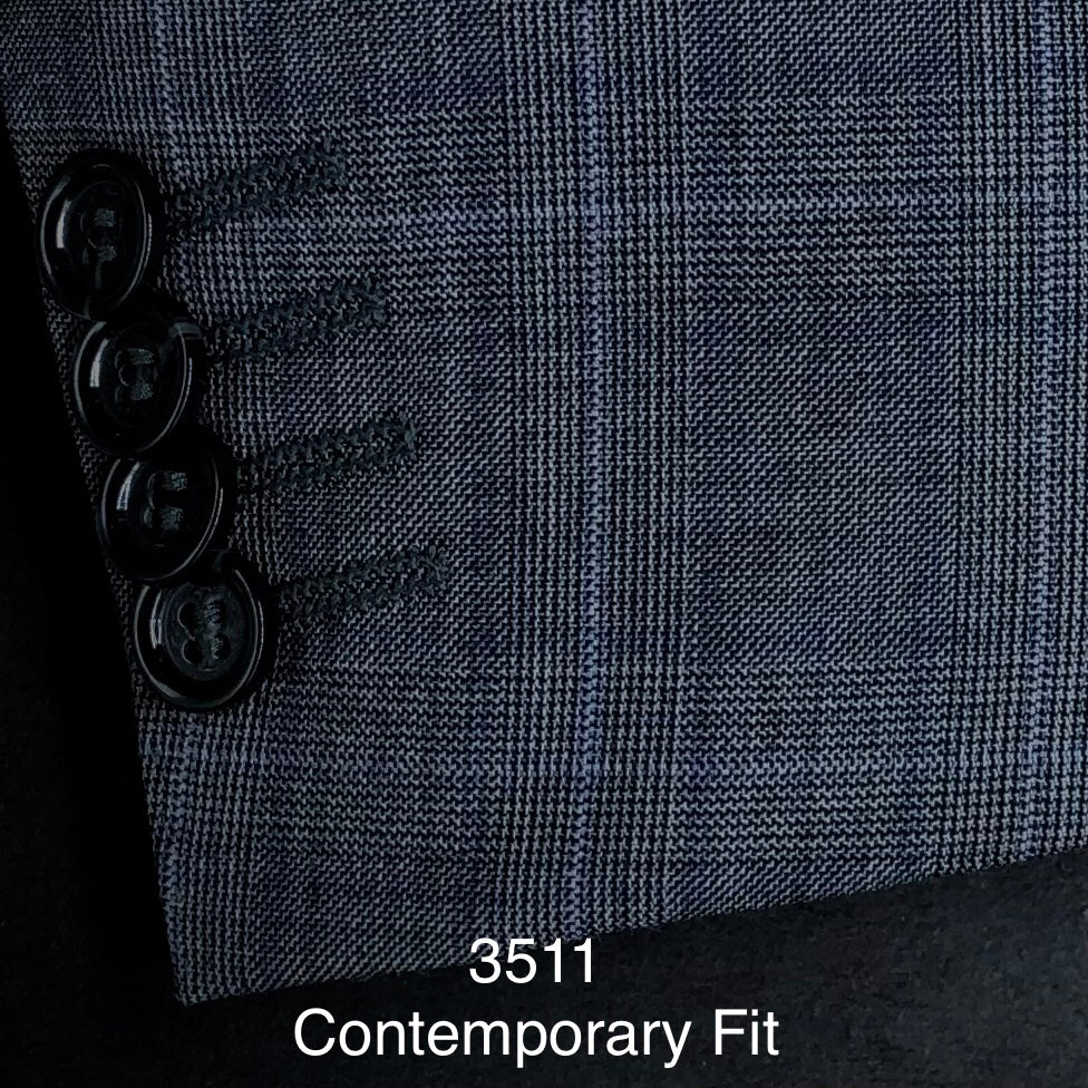 Mid Grey Plaid | Byron Collection | All Wool | 3511