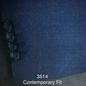 Navy Plaid w/ Blue | Byron Collection | All Wool | 3514