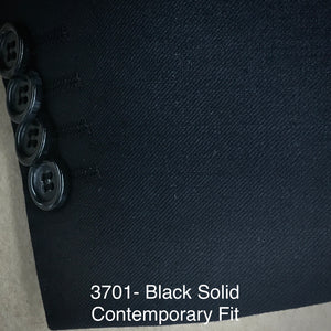 Black Solid | Byron Collection | All Wool | 3701