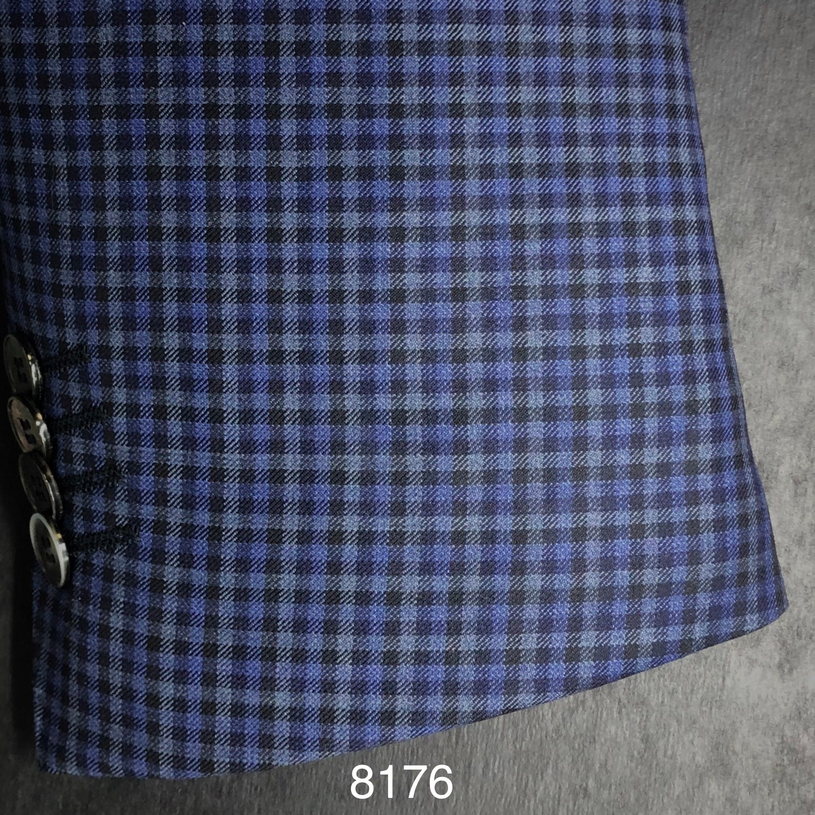 Blue Check w/ Grey | Contemp | All Wool | 8176