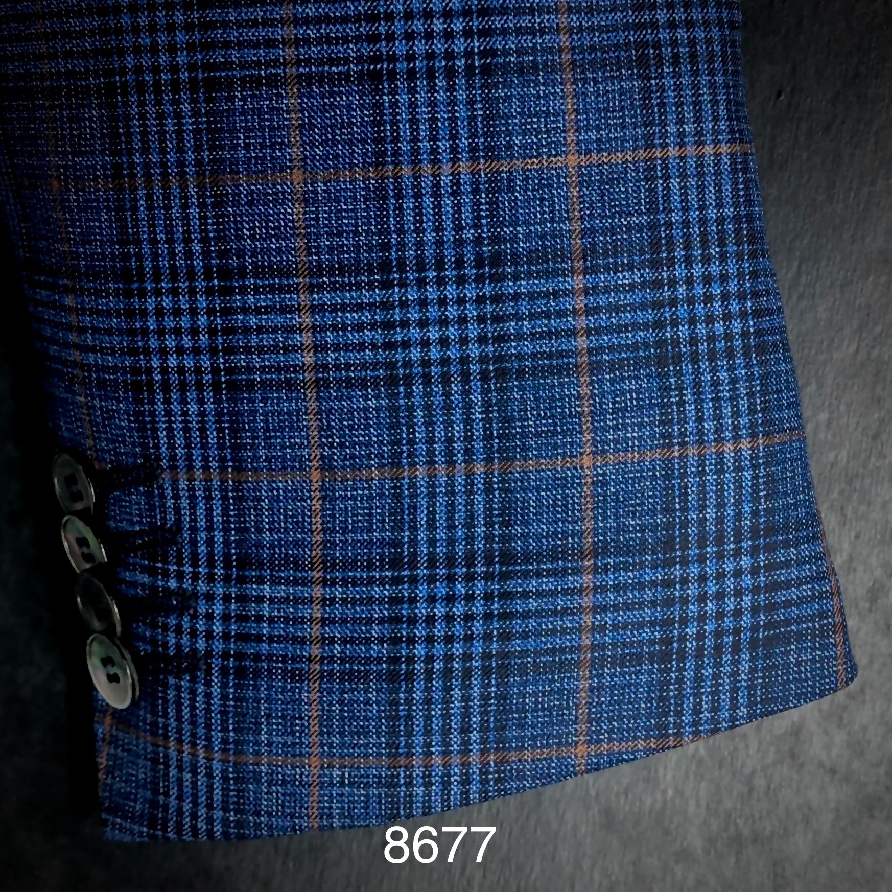 Blue w/ Orange | Contemp | All Wool | 8677